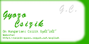gyozo csizik business card